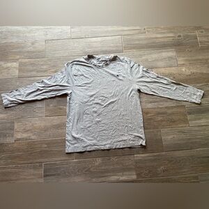 2 Lucky Brand Heather Gray & Black Long Sleeve Tee